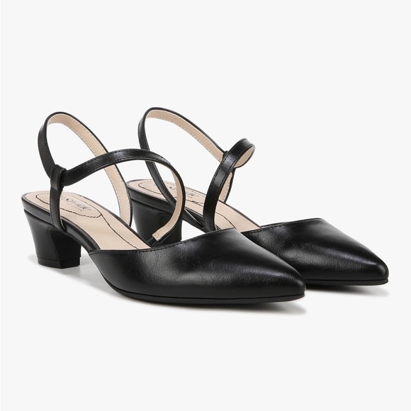 Life Stride Black Slingback Heels - Picture 4 of 5
